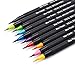 Premium Watercolor Marker Set of 21 By Nu-Tech | Brush Pens, Calligraphy, Adult Coloring Book, Manga, Fine Marker Tip | Mess Free Painting For All | Vibrant Colors and BONUSES | ASTM CERTIFIED