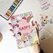 ‘OH HAPPY DAY’ Postcard Coloring Book, 30 Postcards 4X6, Elastic Closure- Greeting Cards Set Anti Stress Coloring Postcard Book Color Therapy Stationery Note Cards Set