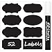 52 Chalkboard Labels with White Liquid Chalk Marker Pen for Jars, Reusable Durable Self-Adhesive Stickers - Best Solution to Organize Your Place!