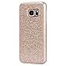 Galaxy S7 Case, Imikoko™ Rose Gold Luxury Hybrid Beauty Crystal Rhinestone with Gold Sparkle Glitter PC Hard Protective Diamond Case Cover for Samsung Galaxy S7 (Bling Gold)