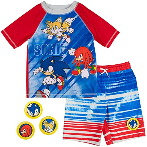 SEGA Knuckles Sonic The Hedgehog Tails Little Boys Rash Guard Swim