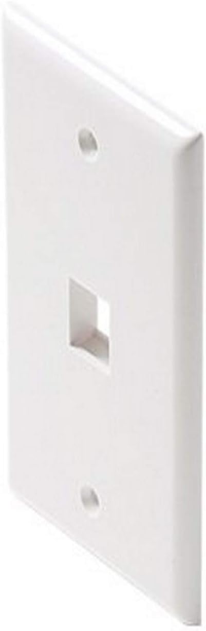 Black Point Products BT-192 White Cat-5 1-Cavity Keystone Wall Plate, White
