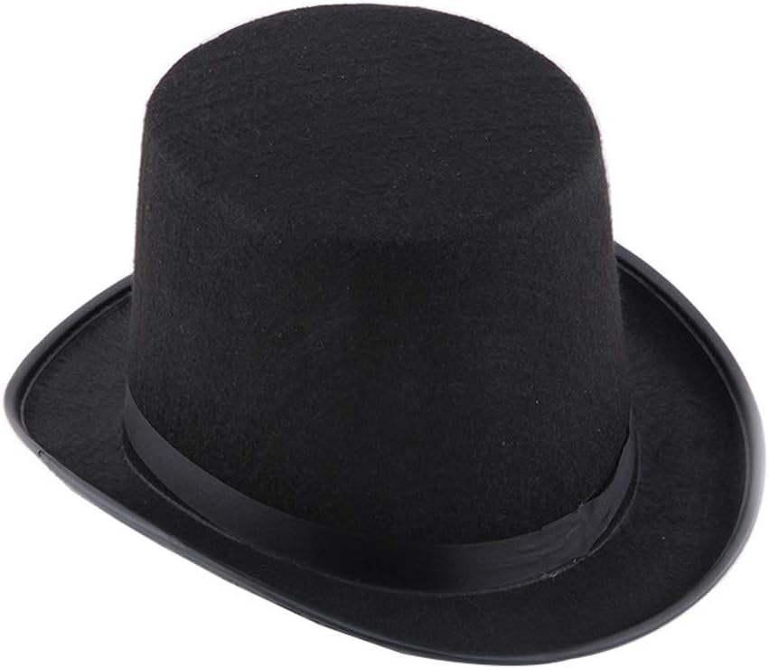 MYYXGS Black Magician Hat Magic Hat Top Hat Top Hat Jazz Hat Toy Magic Prop Black Topper