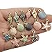 30pcs Assorted Gold Plated Enamel Ocean Starfish Conch Shell Charm Pendant for DIY Jewelry Making Necklace Bracelet Earring DIY Jewelry Accessories Charms (M156)