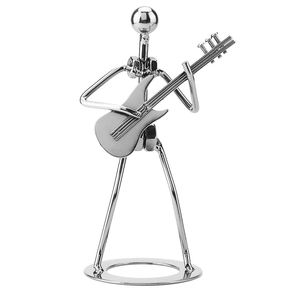 Musician Figurine Metal Ornaments Guitar Player Collectible Figurine Ornaments Handmade Gift Ideas Home Decor