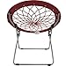 CAMPZIO Bungee Chair Round Bungee Chair Folding Comfortable Lightweight Portable Indoor Outdoor (RED)