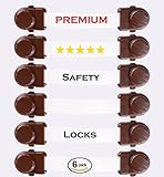 Premium Child Safety Locks For Baby Proofing Cabinets, Drawers, Appliances, Fridge, Oven, Toilet Seat, Trash Can, Dishwasher | Double Lock Quick Release Buckles System | 6 Pack by Chunga Chonga