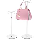 Mordx 2pack Purse Display Stand,Tabletop Adjustable Hook Handbag Display Stand,X Shaped Metal Scarf Purse Display Stand,for Home or Store (white)
