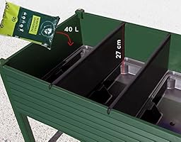 Huerto urbano GREENLAND 90x60x75 cm. Para terraza/jardín. Color ...