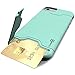 CoverON SecureCard Series Designed for APPLEiPhone SE 2022 / SE 2020 / iPhone 8/7 Case, Credit Card Holder Kickstand Hybrid Phone Cover - Mint Teal