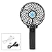 WuuYe Portable Handheld Fan, Personal Battery Operated Folding Fan with Two 2200mAh Batteries Mini USB Desk Fan for Travel & Camping, Strong Wind with SOS Light 3 Settings (black)