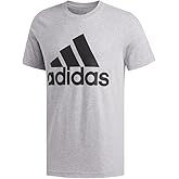 adidas Men's Badge of Sport Tee, Medium Grey Heather, Small