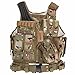 Lixada Tactical Vest Lightweight Breathable Polyester Combat-Vest Outdoor Training Vest Adjustable for Adults CS/Hunting/Training
