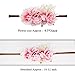 Floral Baby Girls Headband- BEAMIO Antlers Nylon Pink Hairbands Pack of 3
