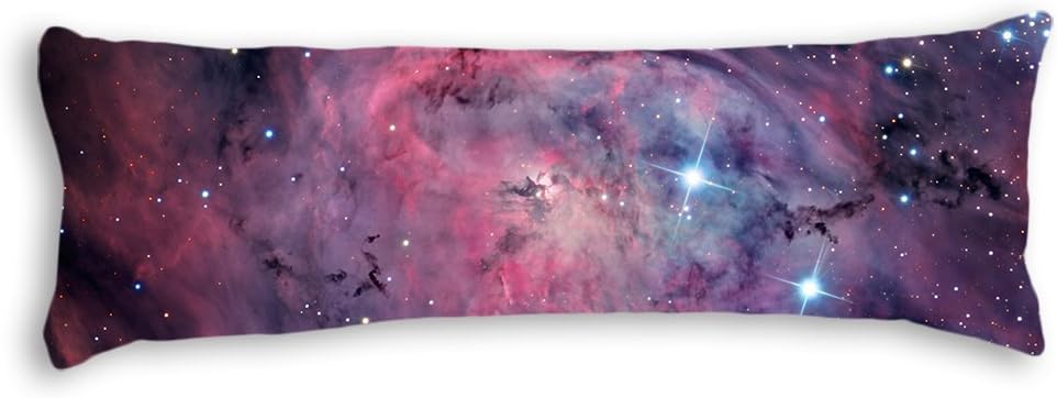 AILOVYO Space Universe Pattern Washable Satin Body Pillow Case Cover