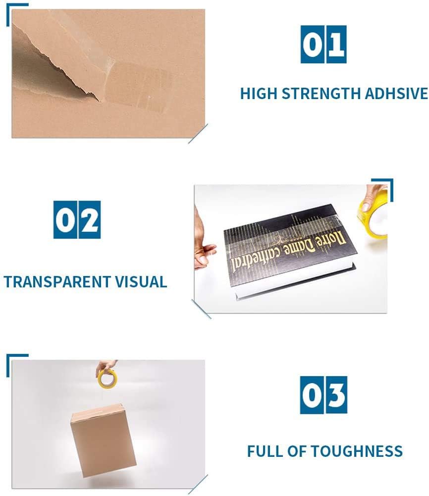 Printholic Packing Tape-110 Yards Per Roll (12 Rolls) 1.88 Inch with Wide Stronger and Thicker, Clear Packing Tape for Moving Packaging Shipping, Office or shiping-Storage-Tape-Packing-Refill-Shipping : Office Products