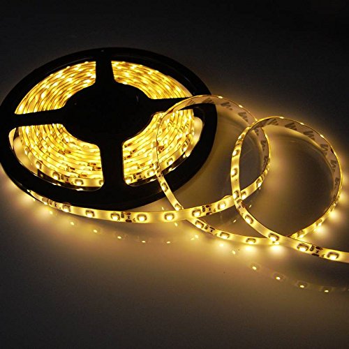 Noza Tec 16.4FT WaterProof LED Light Strip with 300 SMD 3528 and Adhesive Back Warm White