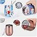 Christmas Gifts Wine Tumbler, 12 oz Staineless Vaccum Insulated Wine Glasses with Lid and 4 Pcs Reusable Straws Simple Modern Travel Cup for Coffee, Juices, Beer,Funny Thanksgiving Birthday Christma