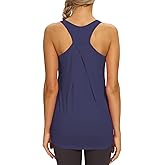 Mippo Womens Long Workout Tops Racerback Athletic Yoga Gym Tank Top Sports Tennis Shirt