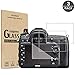 (3-Pack) Tempered Glass Screen Protector for Nikon D3500 D3400 D3300 D3200 D3100, Akwox [0.3mm 2.5D High Definition 9H] Optical LCD Premium Glass Protective Cover