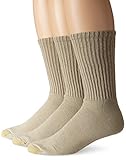 Gold Toe Men's Casual Crew 3 Pack Socks, Putty, One Size