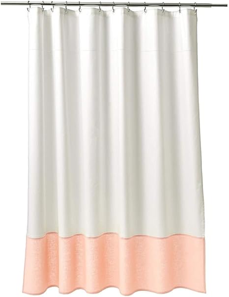 Amazon Com Fieldcrest Shower Curtain White Peach Electronics