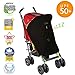 Multi-Purpose Doona & Baby Stroller Bassinet Sun Shade & Blackout Cover; Doona Sunshade & Airplane Bassinet Cover; Universal Fit Sunshade Stops 99% of Sun Rays SnoozeShade Original (Green Trim)
