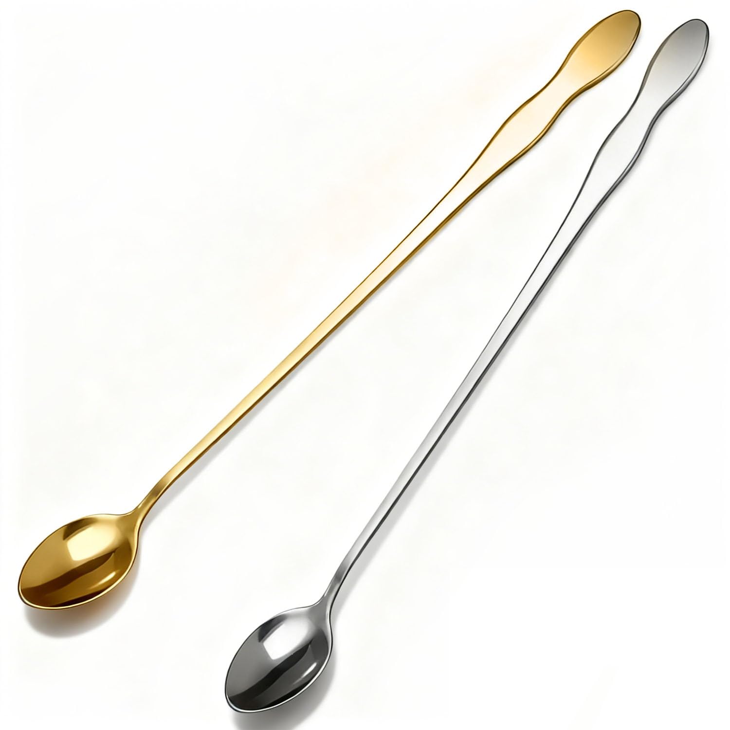 Photo 1 of 2 PCS Long Coffee Spoons,7.8 Inch Coffee Stirrers,Ice Tea Spoons,Stainless Steel Iced Tea Spoon for Coffee Bar Accessories Tea Mixing Cocktail Stirring Coffee Milkshake Cold Drink (7.8 inch)