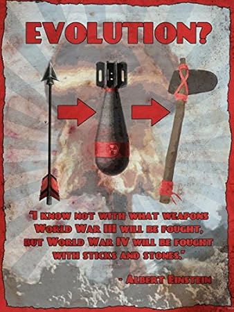 Amazon.com: Albert Einstein Quote World War 3 III Nuclear Explosion