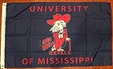 University of Mississippi Ole Miss Rebels Banner Flag 3 ft by X 5 ft