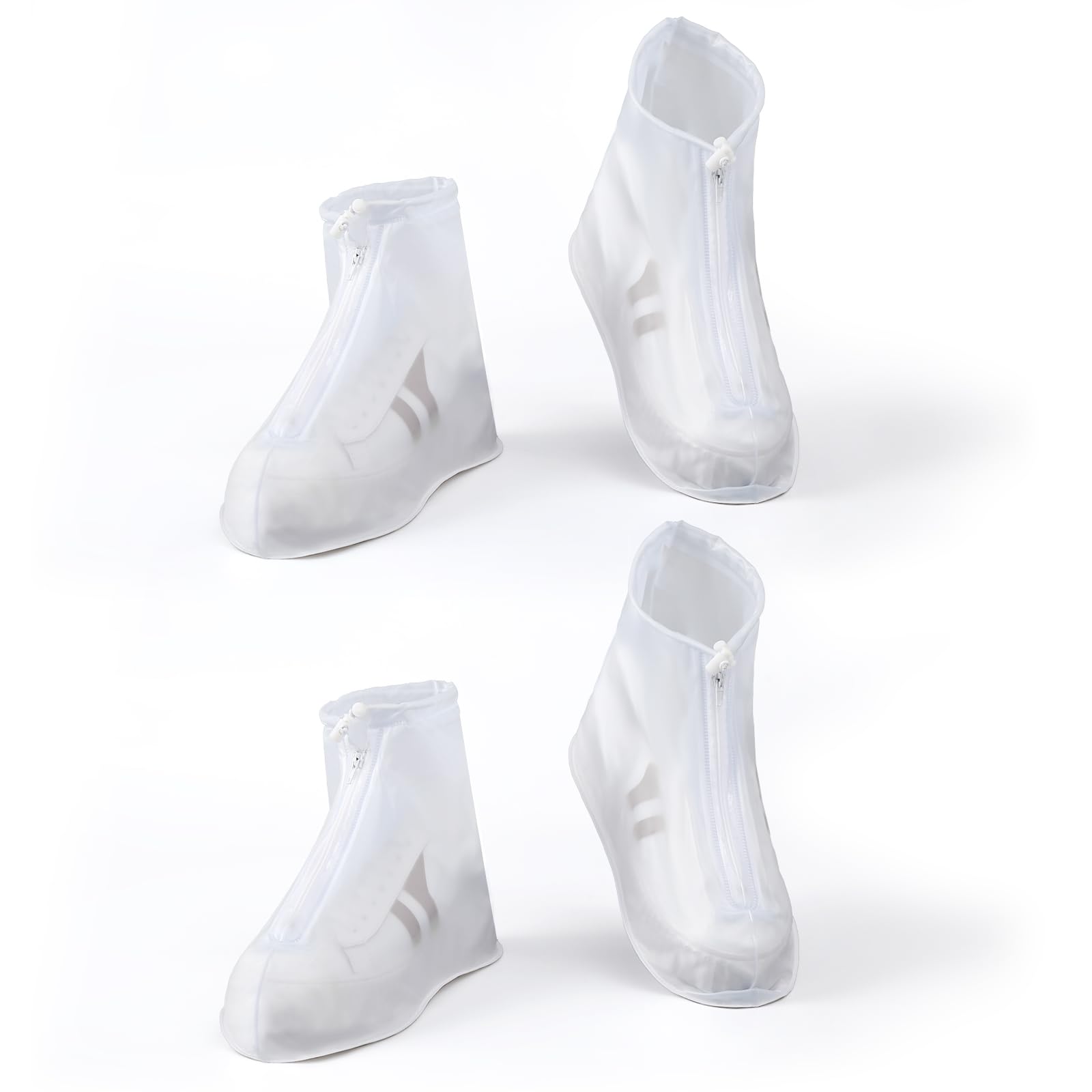 Photo 1 of Waterproof Shoe Covers 2 pairs Rain Shoe Covers for Men Women and Children for Outdoor Activities