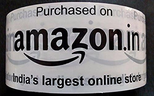 Gujarat Packaging Industries Bopp 43 Micro Amazon Printed Tape (2 inches X 65 m, White) - Pack of 3