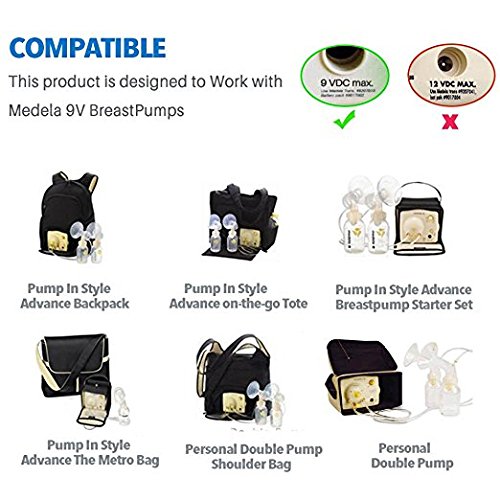 Smarkey 9 Volt USB Car Adapter for Medela Pump-in-Style Advanced Breast Pump Replaces Part # 67174 or 920.7010 9207010(Easy to Carry When Travel)
