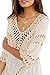 Dora Bridal Womens Sexy Crochet Hollow Out Cover-ups Beachwear Swimwear Dress (Free Size, Beige)
