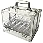 Yuanhe 600 Chip Clear Acrylic Poker Chip Locking Carrier-Includes 6 Chip Racks