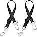 Dog Seat Belt ( 2pcs/pack ), MAXIN Adjustable Pet Dog Cat Safety Leads Car Vehicle Seat Belt Harness Seatbelt- Black