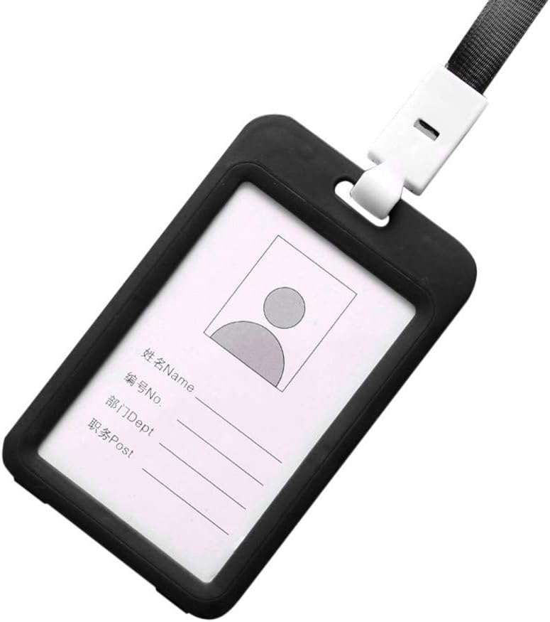 1PC Work Card Holders with Rope Aluminium Alloy Card Holder Employee Name ID Card Cover Metal Work Certificate