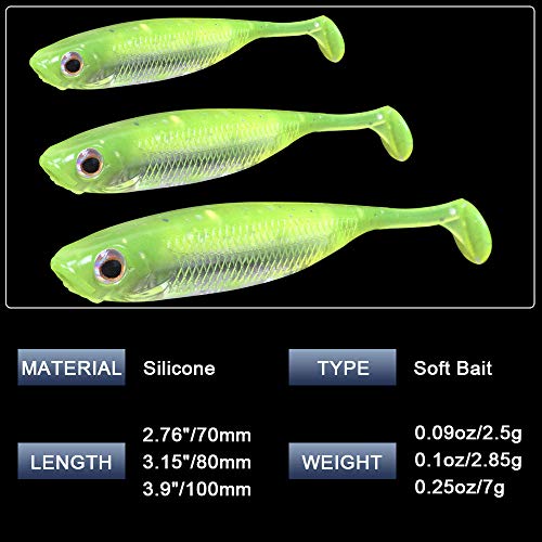 Dr.Fish Softbait Wiggle Shad Soft Plastic Swimbait Fishing Lure
