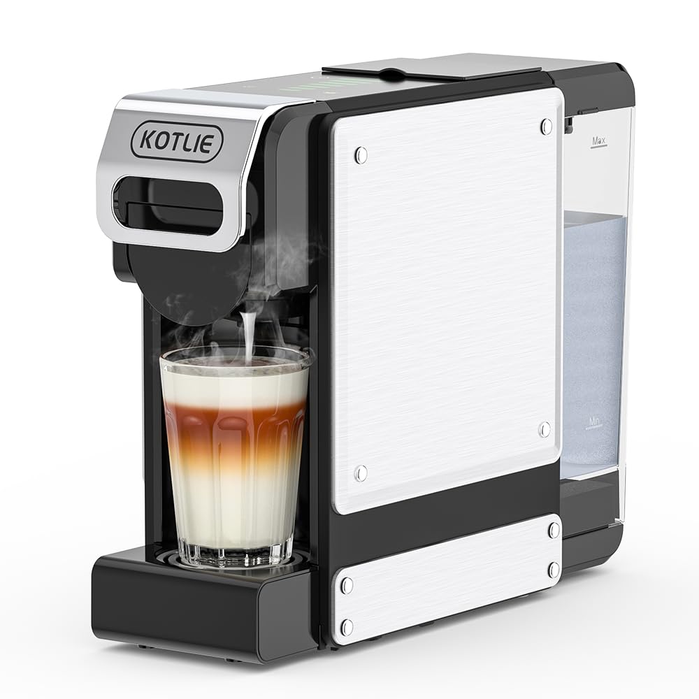 Photo 1 of KOTLIE ST-550 Single Serve Coffee Maker, Espresso Capsule Coffee Maker for K*cup capsule/Ne*s Original/Dol*e Gu*to and Ground Coffee, 19Bar, 1L, Compact?Black?