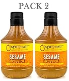 Set of 2 Feast from the East All Natural Sesame Salad Dressing - Large 32 fl oz/946ml each