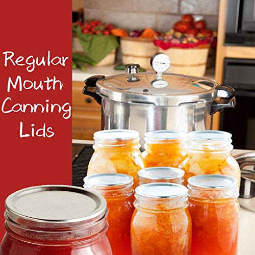 Regular Mouth Canning Lids 100Count, Canning Lids for Mason Jars, Leak
