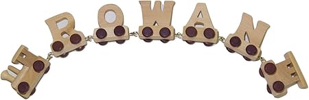 personalized wooden name train