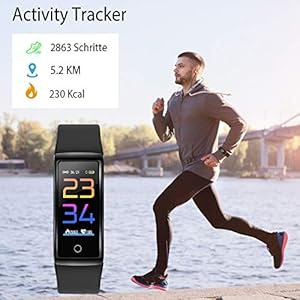TENGYI Smartwatch Orologio, 0.69 Pollici Display Fitness Tracker Uomo Donna Impermeabile IP67 Smart Watch… - immagine 7
