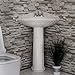 CORNER PEDESTAL SINK WHITE- RE1717W - NEW