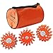 LED Road Flares Red Warning Light Roadside Safety Flare and Storage Bag All Batteries Installed 9 Flashing Modes Magnetic Base Waterproof 3 Pack