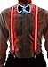 Neon Nightlife Men's Light Up LED Suspenders, Stripe, Extra Bright, One Size, Red