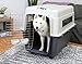 SportPet Designs Plastic Kennels Rolling Plastic Wire Door Travel Dog Crate- XX-Large