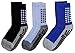 RATIVE Anti Slip Non Skid Slipper Hospital Crew Socks with grips for Adults Men Women (Large, 3 pairs-assorted)