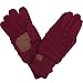 BYSUMMER C.C. Smart Touch Winter Warm Knit Touchscreen Texting Gloves (Burgundy)