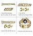 JOMOQ Replacement Metal Bands Compatible for Apple Watch Series 4 3 2 1, iWatch 38mm 40mm 42mm 44mm, Bling Wristband Strap, Diamond Rhinestone Stainless Steel Watch Women Men (Gold, 38mm(40mm))